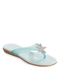 Aqua Flip Flop with Starfish