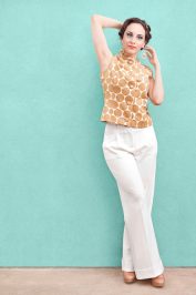 Woman White Pants